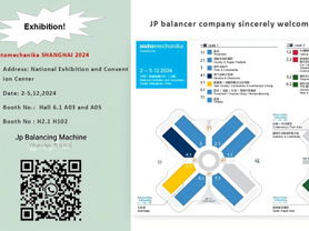 JP Balancing Machine Welcome to Automechanika Shanghai 2024